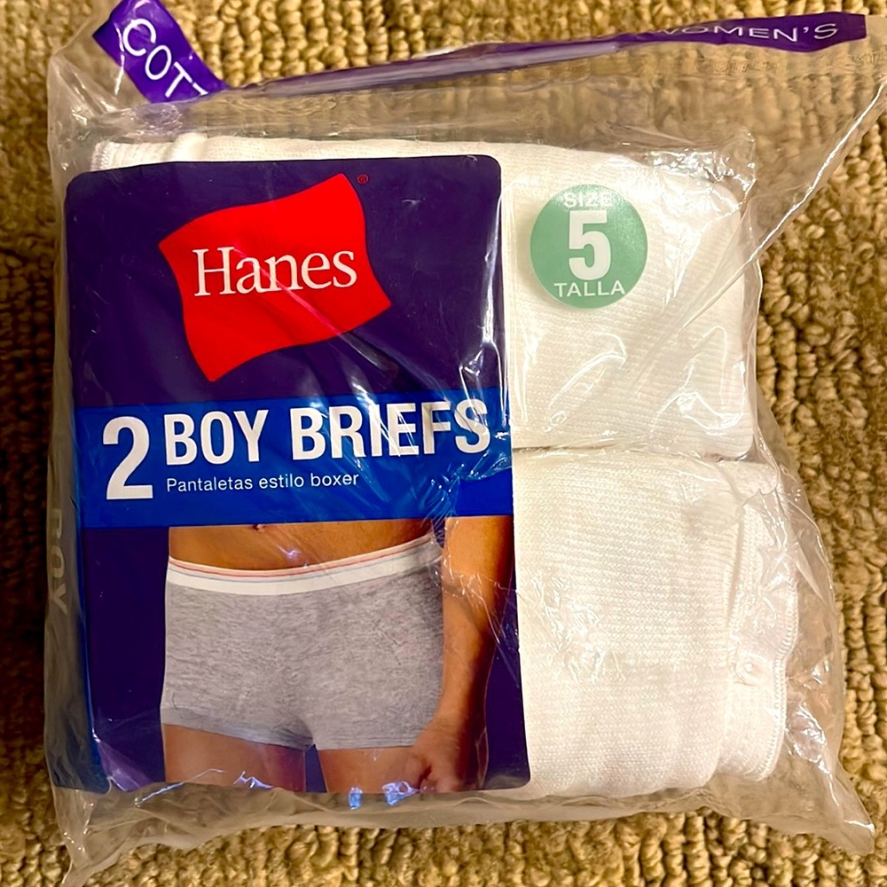 NEVER WORN! Hanes boy short underwear set of two